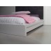 White Platform Bed with Grey 4-Panel Insert