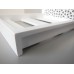 Platform Bed with Moroccan Headboard in White