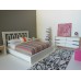 Platform Bed with Sona Headboard in White