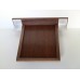 Walnut Platform Bed with Walnut Headboard and Aluminum Nightstands