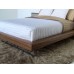 Walnut Platform Bed with Walnut Headboard and Aluminum Nightstands