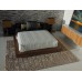 Walnut Platform Bed with Walnut Headboard and Nightstands