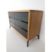 Beech Dresser in Cypress with Black Drawers