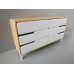 Beech Dresser in Cypress with White Drawers