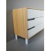 Beech Dresser in Cypress with White Drawers