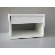 Emerson Nightstand in White with White Drawer