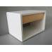Emerson Nightstand in White with Cypress Drawer