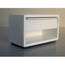 Phillip Nightstand in White with White Drawer