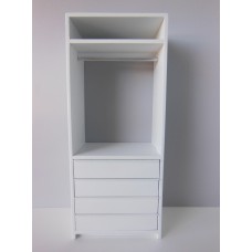 Arvo Narrow Wardrobe with 4 Drawers