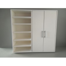 Dakota Wardrobe Unit with 2 Doors and Shelving in White