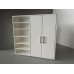 Dakota Wardrobe Unit with 2 Doors and Shelving in White