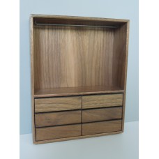 Paloma Walnut Open Wardrobe Unit with Drawers