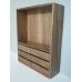 Paloma Walnut Open Wardrobe Unit with Drawers