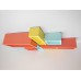 Mosaic Shelving Unit in Coral, Yellow and Blue
