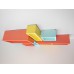 Mosaic Shelving Unit in Coral, Yellow and Blue