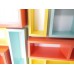 Mosaic Shelving Unit in Coral, Yellow and Blue