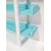 Studio 4 Tier Shelving Unit in Tiffany Blue/White