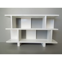 Vendi 2 Tier Bookcase in White