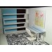 Zig Zag Shelving Unit in Blue