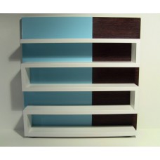 Zig Zag Shelving Unit in Blue