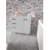 Madison Crib in White with Pink/Gray/White Bedding