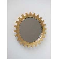 Gear Wall Mirror in Gold