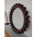 Gear Wall Mirror in Rust