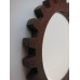 Gear Wall Mirror in Rust