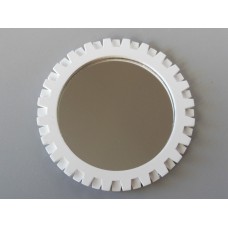 Gear Wall Mirror in White