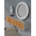 Gear Wall Mirror in White