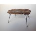 Rustic Wood Bench with Metal Peg Legs