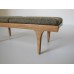 Nolan Bench in Cherry with Tan Cushion