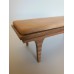 Nolan Bench in Walnut with Tan Leather Cushion