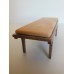 Nolan Bench in Walnut with Tan Leather Cushion