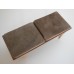 Wide Nolan Bench in Walnut with Brown Micro Suede Cushion