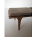 Wide Nolan Bench in Walnut with Brown Micro Suede Cushion