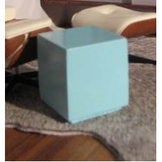 Blue Painted Wood Cube