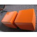 Orange Painted Wood Cube