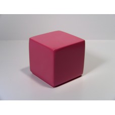 Pink Painted Wood Cube