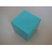 Turquoise Painted Wood Cube