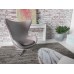 Egg Chair in Gray Leather with Dark Gray Trim