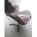 Egg Chair in Pony Print Fabric with Black Base