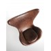 Egg Chair in Vintage Brown Fabric Metal Back