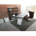 Egg Chair in Vintage Brown Fabric Metal Back
