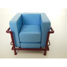 Le Corbusier Petit Lounge Chair Blue/Burgundy
