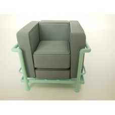 Le Corbusier Petit Lounge Chair Gray/Light Blue