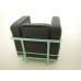 Le Corbusier Petit Lounge Chair Gray Fabric/Light Blue