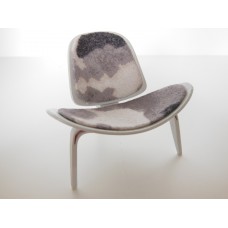 Hans Wegner Shell Chair in Pony Print Fabric