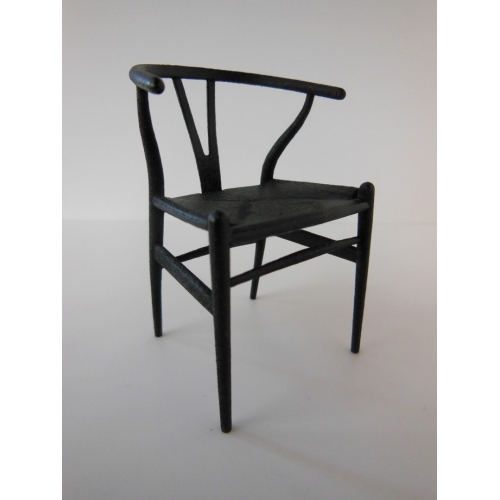 Modern Dollhouse Furniture M112 Pods Wishbone Chair Black With Wishbone Chair Black With Seat