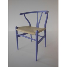 Wishbone Chair - Lavender with Natural Seat